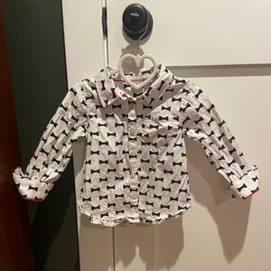 Kate Spade Kids Black and White Bow Shirt